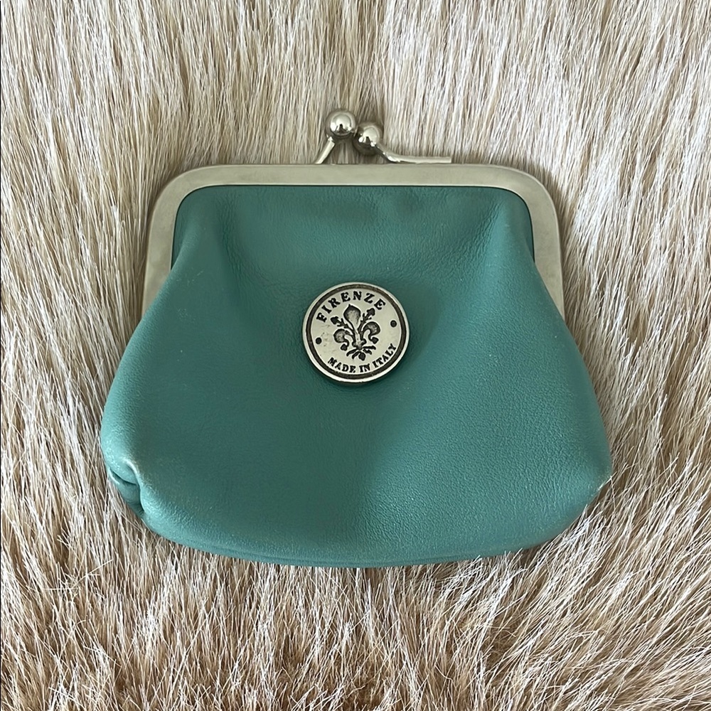 Green Leather Coin Purse